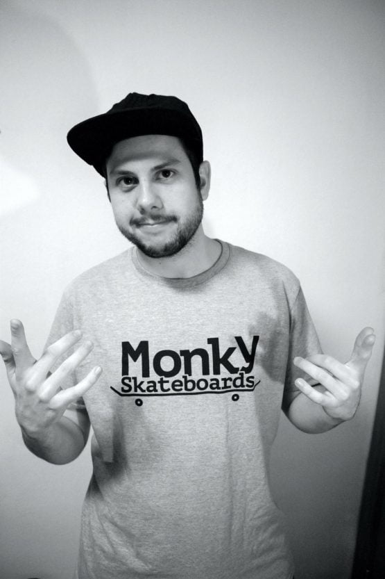 Camiseta classic gris Monky skateboards